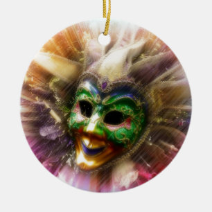 Ornement En Céramique Jester coloré
