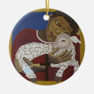 Ornement En Céramique Jésus - Bon berger