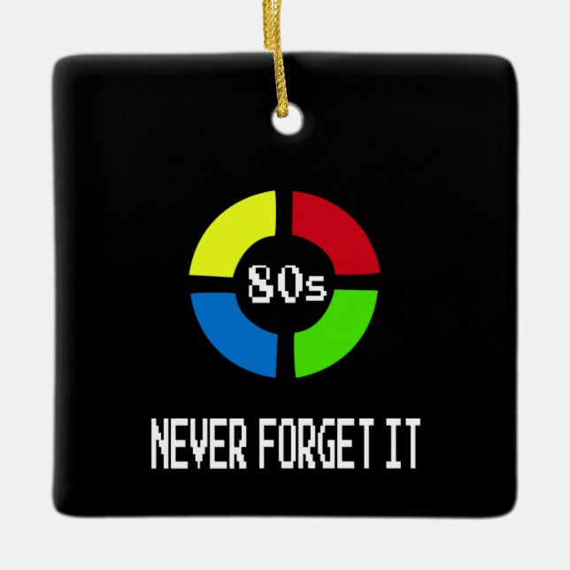 Ornement En Céramique Jeu - Never Forget Is 80's Gamer Gadget (Devant)
