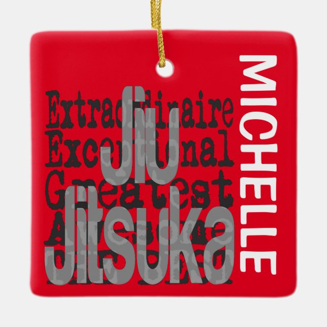 Ornement En Céramique Jiu Jitsuka Extraordinaire CUSTOM (Devant)