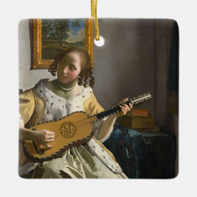 Ornement En Céramique Johannes Vermeer - Guitare (Devant)