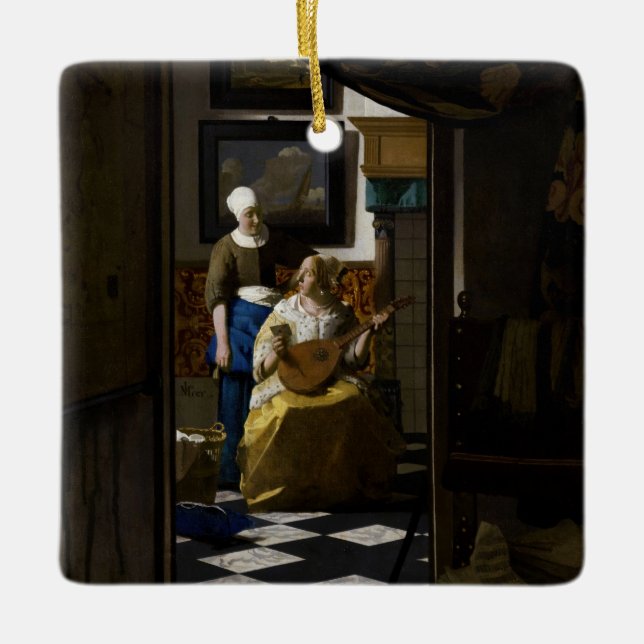 Ornement En Céramique Johannes Vermeer - La lettre d'amour (Devant)