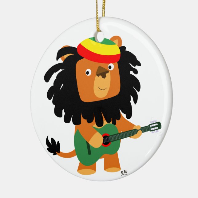 Ornement En Céramique Jolie caricature Lion de Sion Ornament (Gauche)