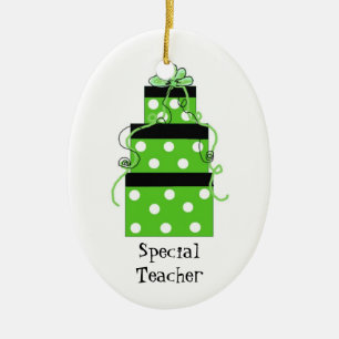 Ornement En Céramique Jolies formules pour un enseignant spécial