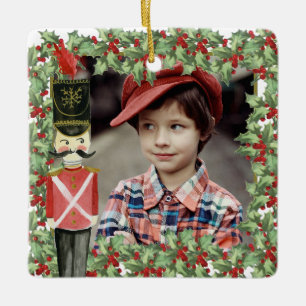 Ornement En Céramique Jouet Soldat Holly Noël Vacances Enfant Nom photo