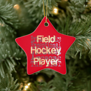 Ornement En Céramique Joueur de hockey