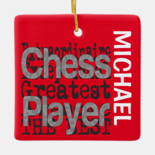 Ornement En Céramique Joueur d'échecs Extraordinaire PERSONNALISÉ