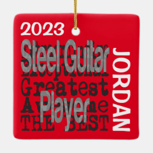 Ornement En Céramique Joueur guitare en acier Extraordinaire PERSONNALIS