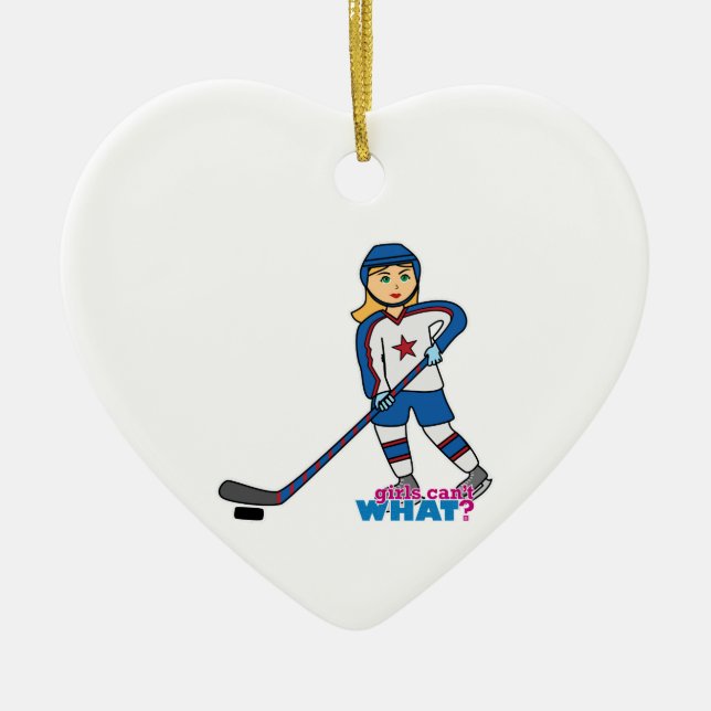 Ornement En Céramique Joueuse de hockey (Devant)