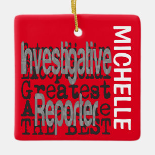 Ornement En Céramique Journaliste d'investigation Extraordinaire CUSTOM