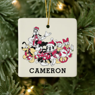 Ornement En Céramique Joyeuses Fêtes Mickey & Friends Noël Joie
