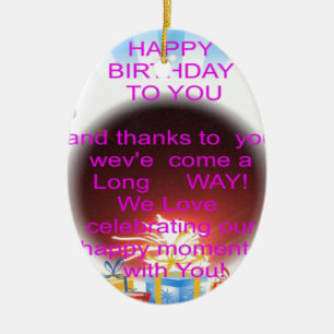 Ornement En Céramique Joyeux anniversaire pour vous