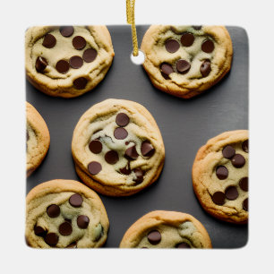 Ornement En Céramique Joyeux feuilletage de Noël   Funny Cookie Pun
