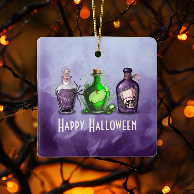 Ornement En Céramique Joyeux Jar d'apothecaire d'Halloween (Créateur téléchargé)