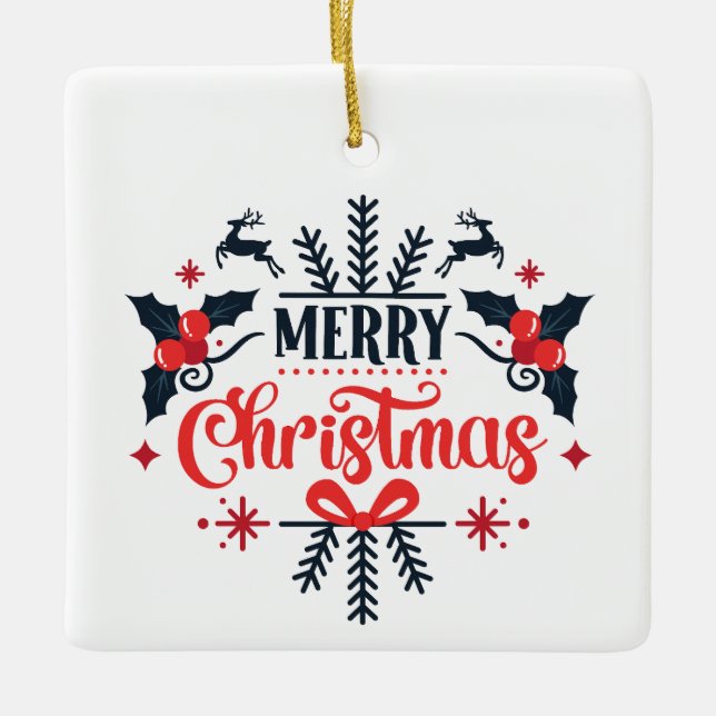 Ornement En Céramique Joyeux Noël (Devant)
