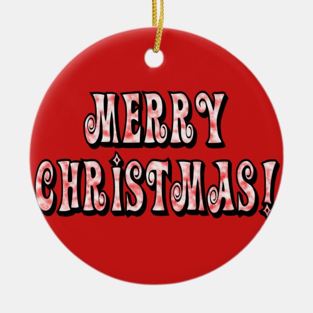 Ornement En Céramique Joyeux Noël ! (Devant)