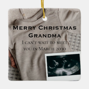 Ornement En Céramique Joyeux Noël grand-mère Faire-part de grossesse