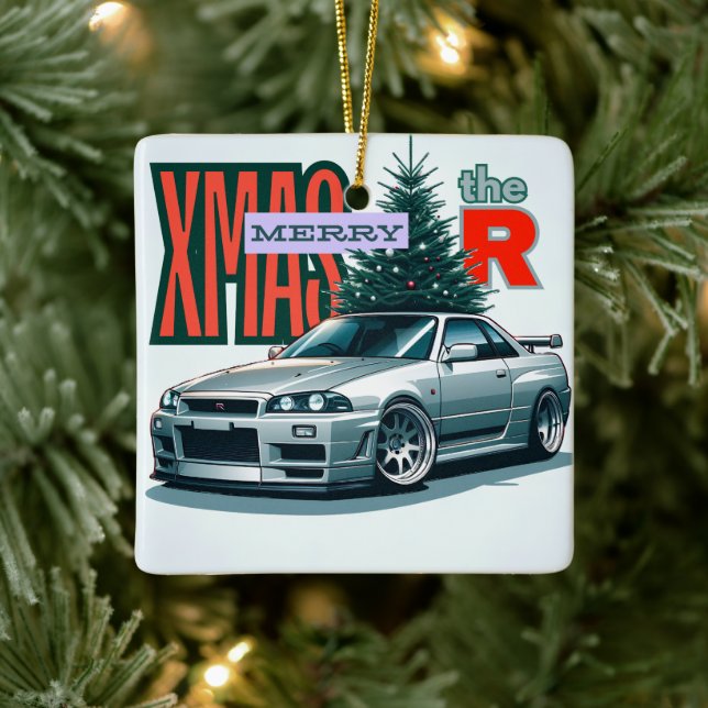 Ornement En Céramique Joyeux Noël - (Légendes JDM) (Arbre)