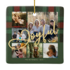 Joyeux script famille photo collage plaid Noël