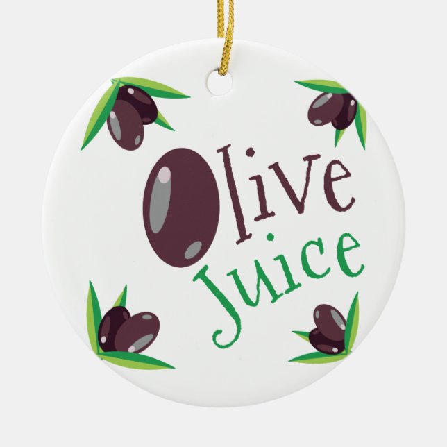 Ornement En Céramique Jus olive (Devant)