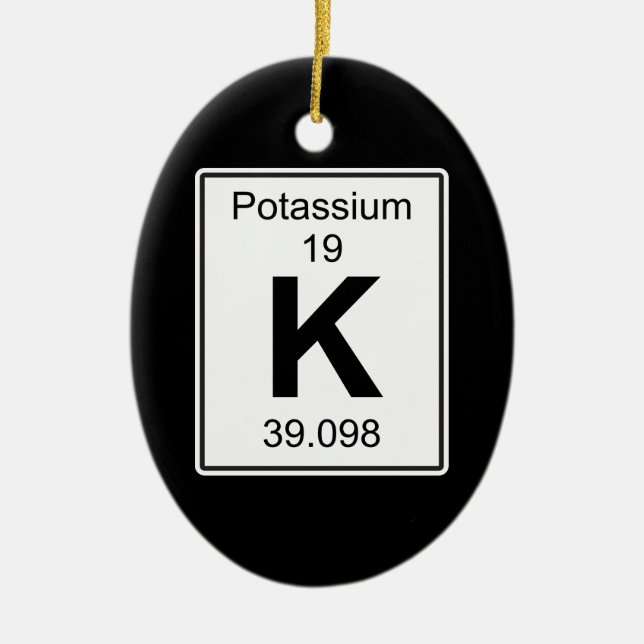 Ornement En Céramique K - Potassium (Devant)