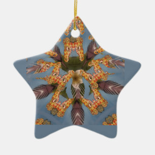 Ornement En Céramique Kaleidoscope Giraffe Mandala : Safari Art Abstrait