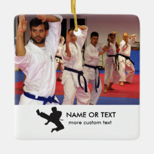 Ornement En Céramique Karate Martial Arts Photo personnalisée, Texte No