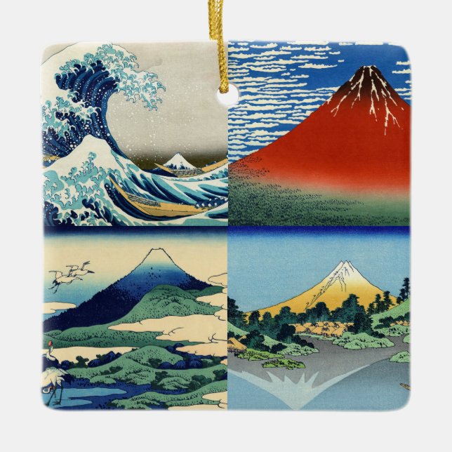 Ornement En Céramique Katsushika Hokusai - 36 Vues sur le Mont Fuji (Devant)