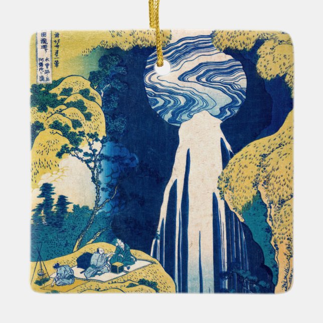 Ornement En Céramique Katsushika Hokusai - Chutes Amida (Devant)