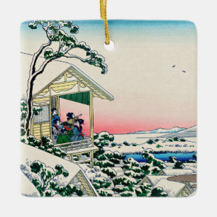 Ornement En Céramique Katsushika Hokusai - Maison de thé à Koishikawa