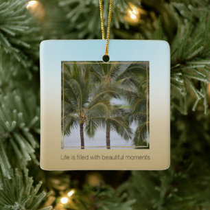 Ornement En Céramique Kauai Hawaii Palm Trees De Beaux Moments