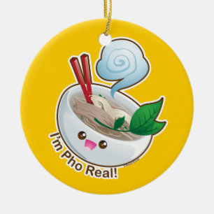Ornement En Céramique Kawaii Pho vrai