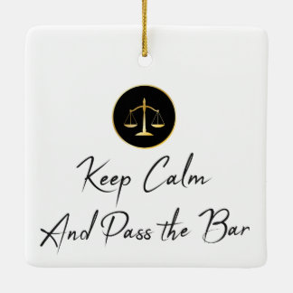 Ornement En Céramique Keep calm. Passez la barre.
