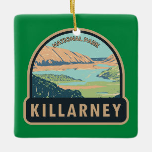 Ornement En Céramique Killarney National Park Irlande Travel Art Vintage
