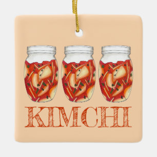 Ornement En Céramique Kimchi Fermenté Chou Cuisine coréenne