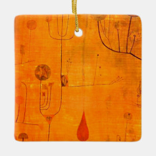 Ornement En Céramique Klee - Fruits sur le rouge, art abstrait,