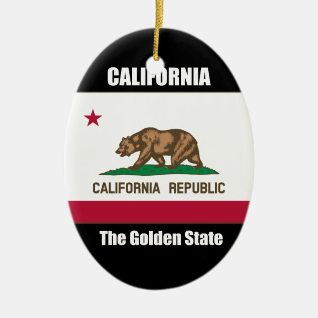 Ornement En Céramique La Californie, le Golden State (Devant)