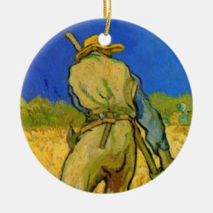 Ornement En Céramique La Faucheuse (après Millet) par Vincent van Gogh