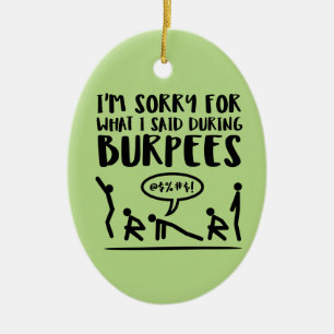 Ornement En Céramique La forme physique désolée a indiqué Burpees
