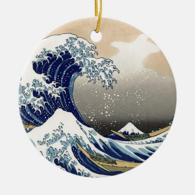 Ornement En Céramique La grande vague chez Kanagawa (Devant)