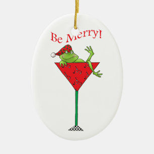 Ornement En Céramique La grenouille de Tipsy-tini