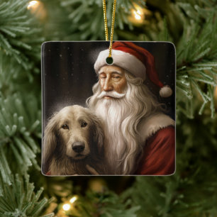 Ornement En Céramique La hache afghane avec le Père Noël Festif Noël