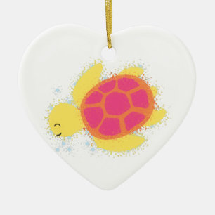 Ornement En Céramique La jolie tortue de mer