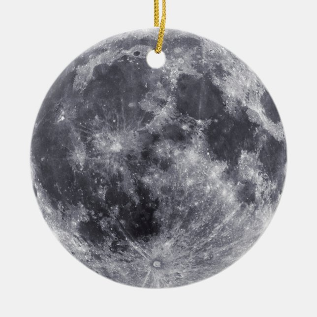 Ornement En Céramique La Lune face à l'ornement terrestre (Devant)