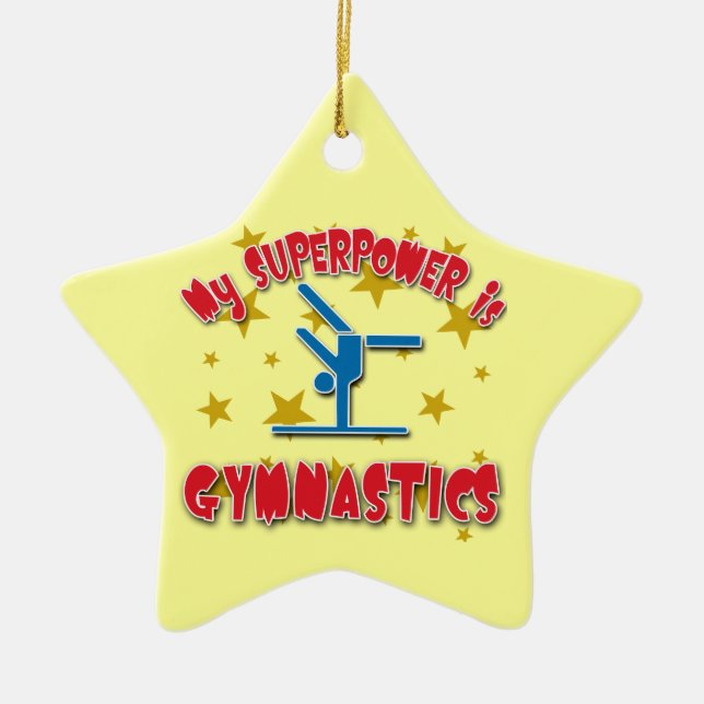 Ornement En Céramique La ma superpuissance est gymnastique (Devant)