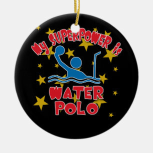 Ornement En Céramique La ma superpuissance est polo d'eau