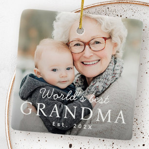 Ornement En Céramique La meilleure grand-mère du monde photo de l'année