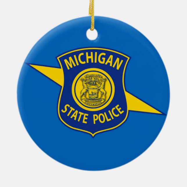 Ornement En Céramique La police d'État du Michigan ornemente (Dos)