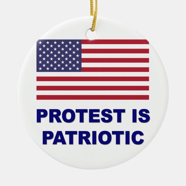 Ornement En Céramique La protestation est patriotique (Devant)