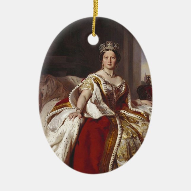 Ornement En Céramique La Reine Victoria : Couronnement (Devant)